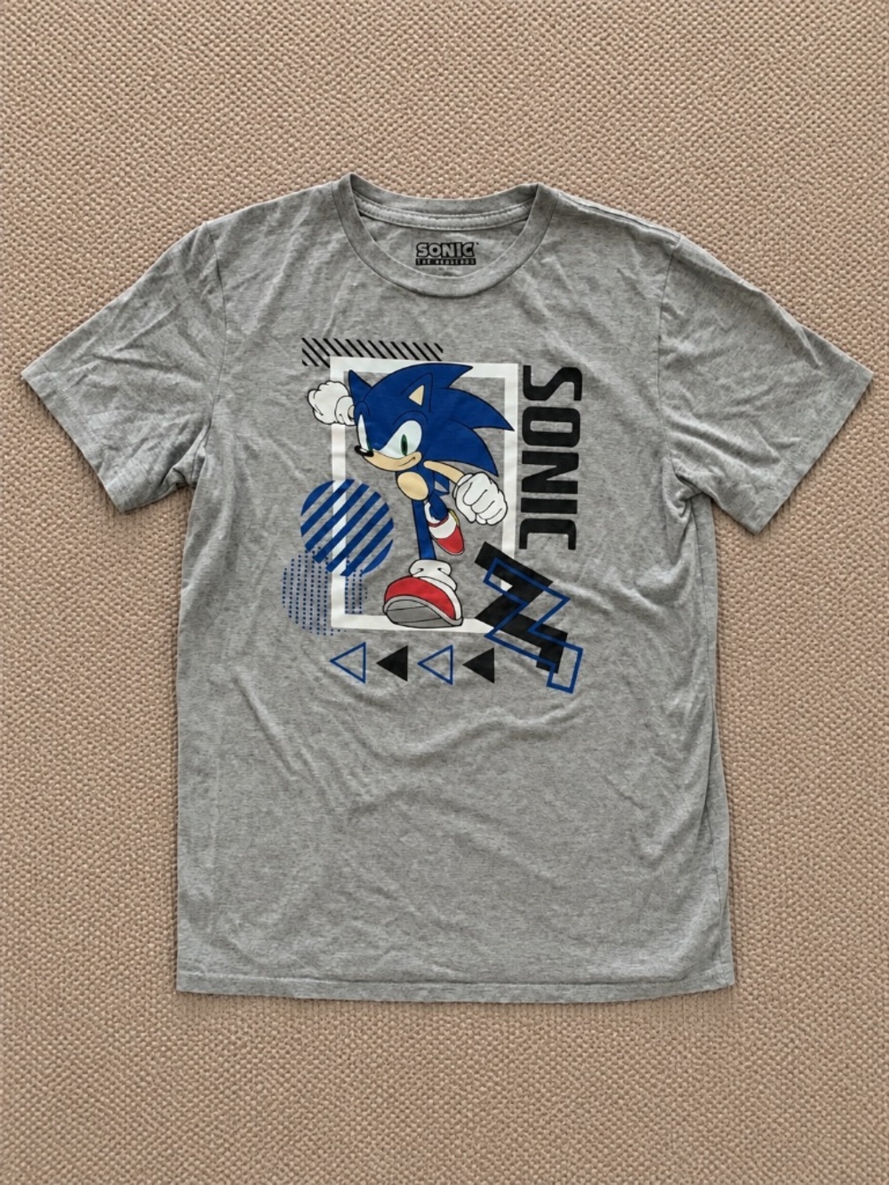 Sonic The Hedgehog Gray Graphic T-Shirt Youth XL 14